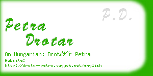 petra drotar business card